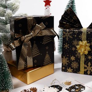 Papier cadeau en feuille d'or – Image 3