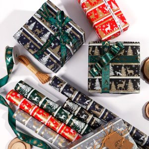 Papier cadeau motif Noël 43cmx3M – Image 2