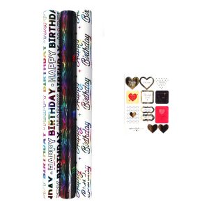 Papier cadeau d'anniversaire avec estampage doré – Image 9