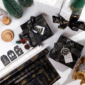 Papier cadeau en feuille d'or – Image 1