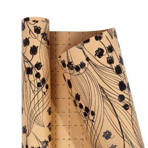 Papier d'emballage cadeau noir en feuille d'or – Image 9