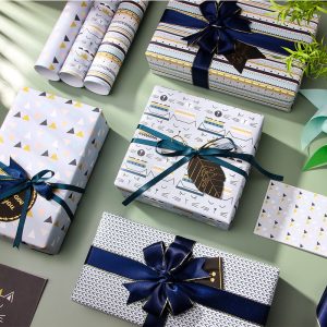 Papier cadeau kraft blanc – Image 2