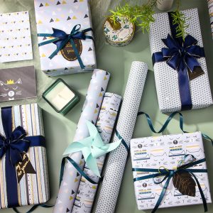 Papier cadeau kraft blanc – Image 1