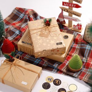 Papier cadeau kraft blanc pour la Saint-Valentin – Image 2