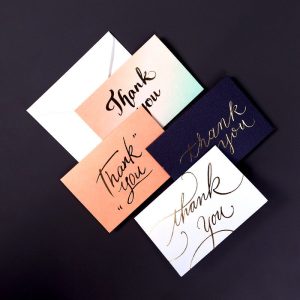 Carte de vœux avec estampage doré – Image 3