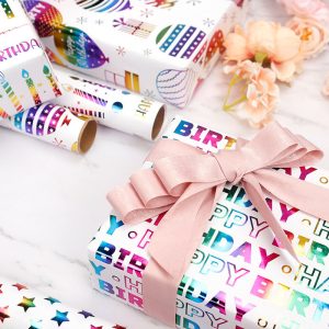 Papier cadeau en feuille d'or – Image 4