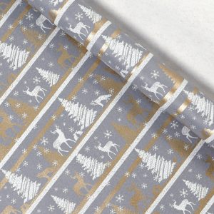 Papier cadeau motif Noël 43cmx3M – Image 9