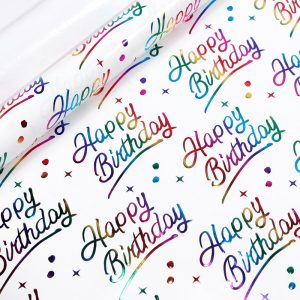 Papier cadeau d'anniversaire avec estampage doré – Image 7