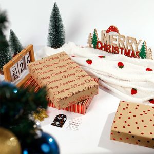 Papier cadeau kraft doré 80g – Image 4