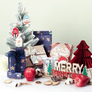 Papier cadeau kraft de Noël – Image 1