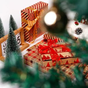 Papier cadeau kraft de Noël – Image 2