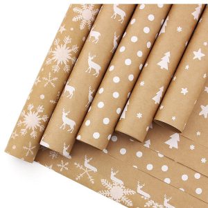 Papier d'emballage cadeau Kraft – Image 1