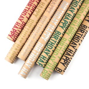 Papier cadeau kraft doré 80g – Image 5