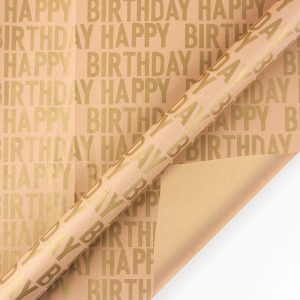 Papier cadeau kraft doré 80g – Image 10