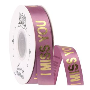 Ruban en polyester estampé or de 2,5 cm – Image 5