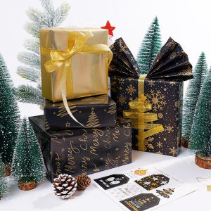 Papier cadeau en feuille d'or – Image 4